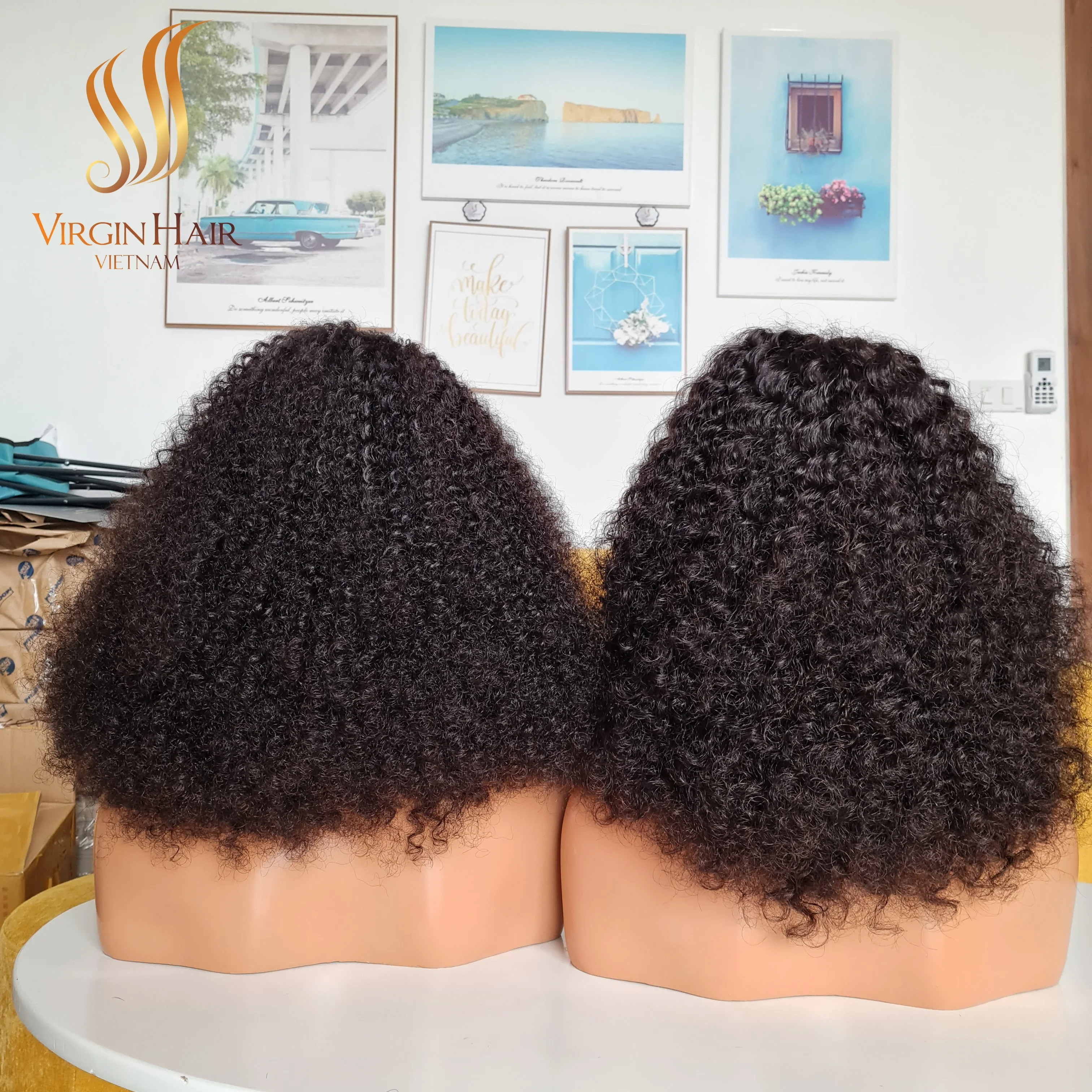 [CAMBODIAN RAW HAIR] High Quality Factory Price Raw Afro Kinky Curly Hd Lace Front Human Hair Wig