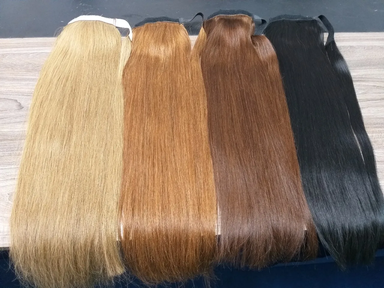 Hot Selling Cheap Ponytail Hair Extensions Raw Unprocessed Hair 100% Natural Human Hair High Quality Very Smooth & Soft