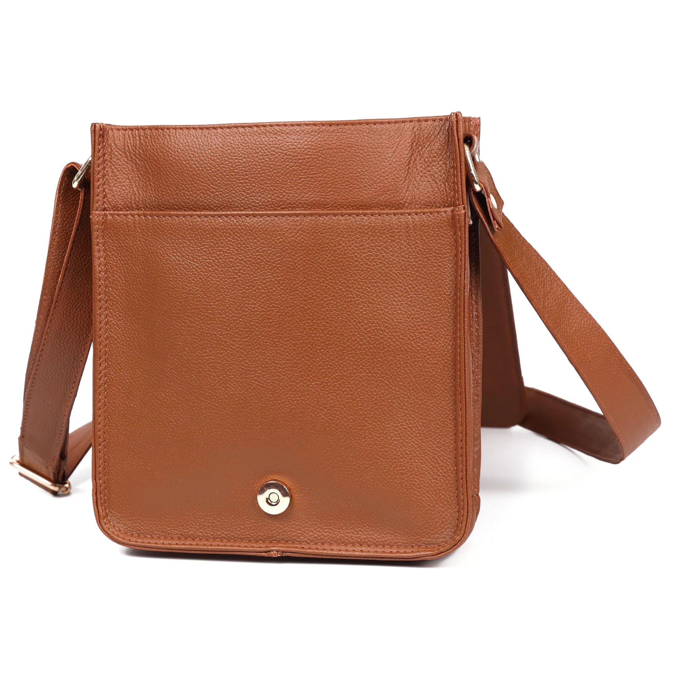 Premium Pebbled Leather Messenger Bag for Men Custom Crossbody with YKK Zipper Genuine Leather Shoulder Bag for Business Travel