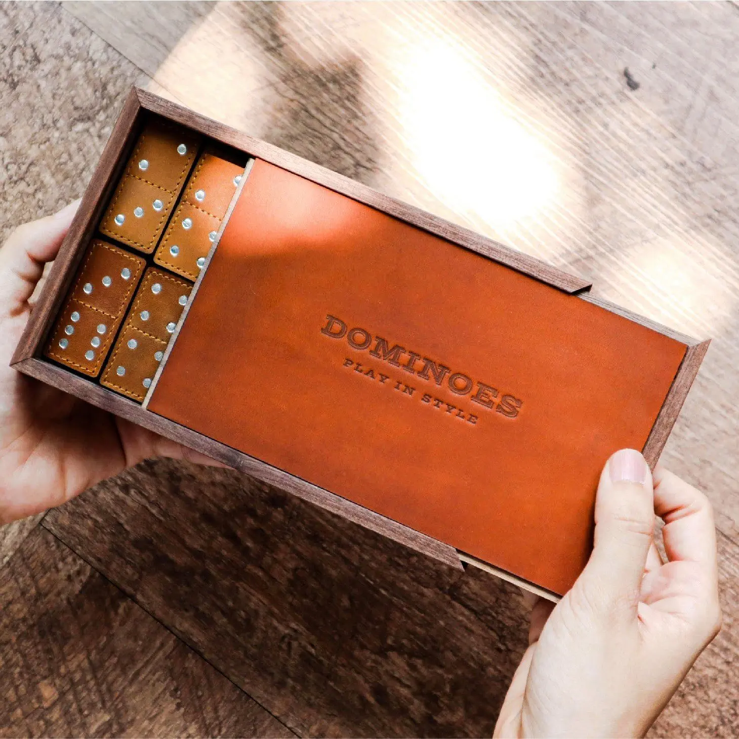 Vietnamese High Quality Wooden Domino Chess Box at The Best Price/Educational Toy for Kids/Adult