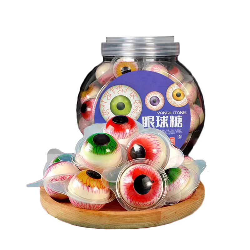 China Wholesale Factory Eye Ball Gumy Candy and Sweets Ball Jelly Eyeballs Gummy Jelly Soft Candy Sweet Candies