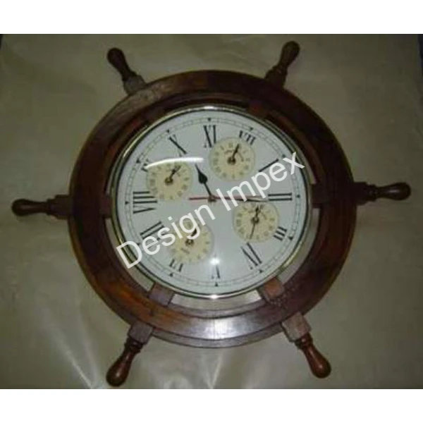 Best Selling Nautical Ship Wheel Clock Office Home Interior Decorative Wall Clock Giftware Modern Clock In nautical Items