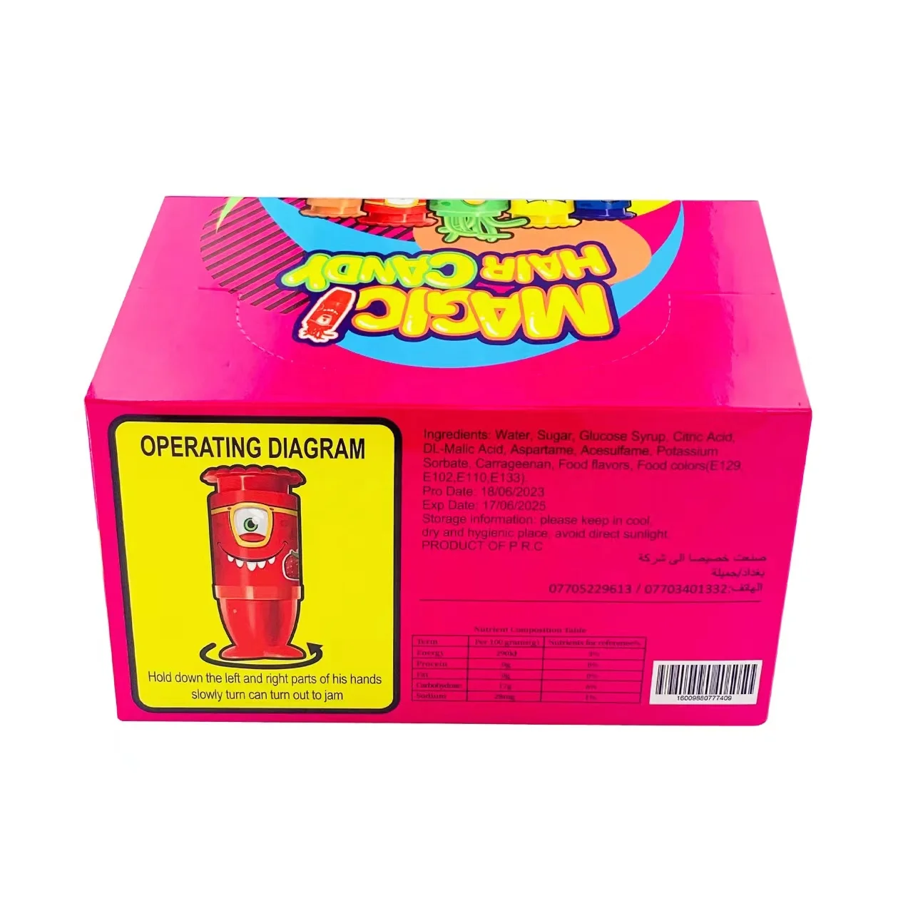 18g New Item Wholesale Crazy Magic hair Liquid Candy Fruity syrup Fruit Squeeze Jam Gummy candy OEM ODM squeeze gel candy