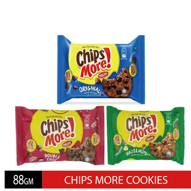 Хрустящее печенье Chipsmore с сертифицированным халяльным халялом ручные пакеты оригинальным двойным шоколадом и опцией вкуса лесных орехов оптовая продажа