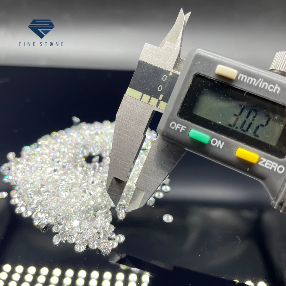 0.095carat melee lab grown diamond round brilliant 3EX cut -14 loose CVD diamonds white color DEF VS-SI