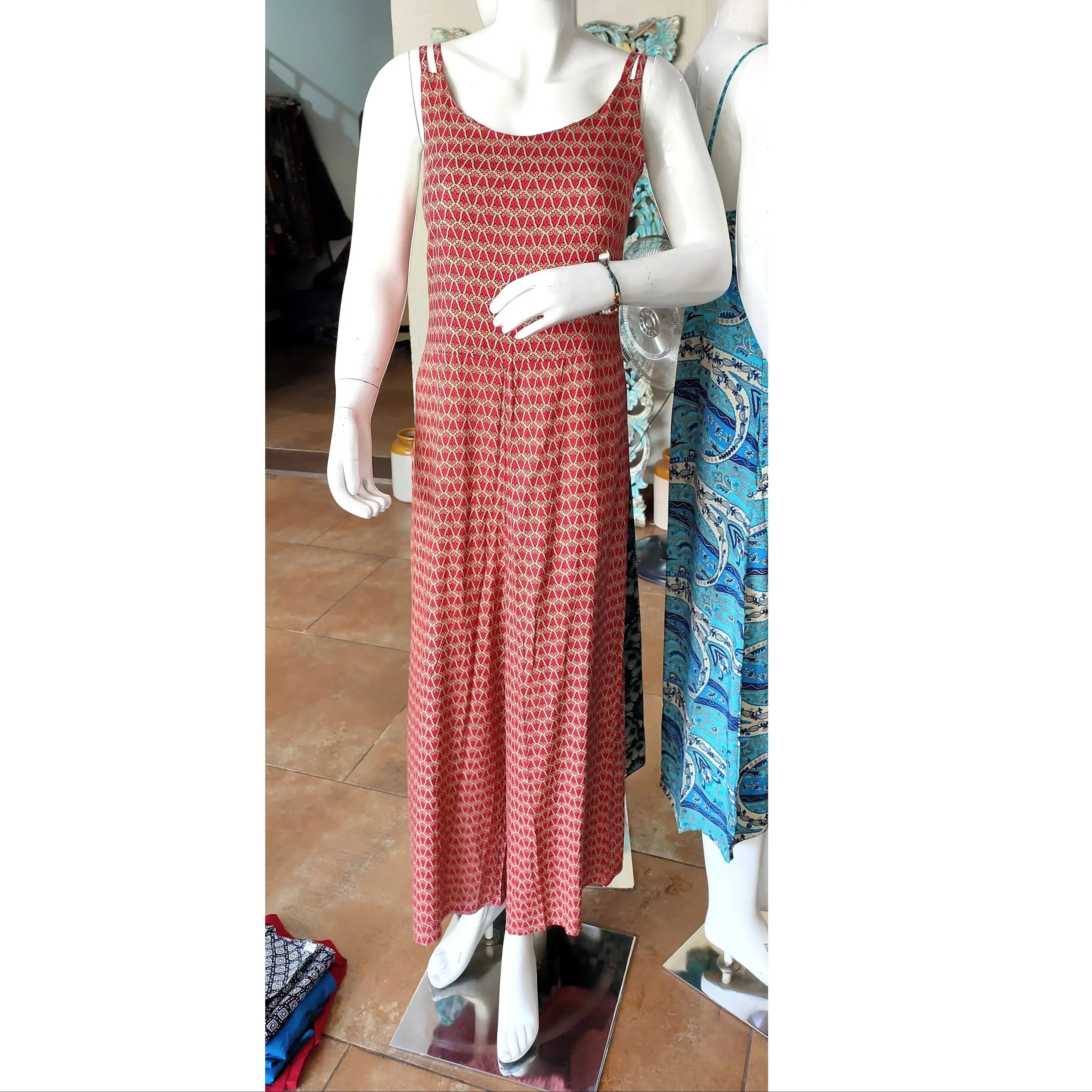 New Arrivals From Wholesale Clothing Custom Manufacturers Fashion Summer Casual Outfit Printed Elegant Woman Jumpsuit Dress