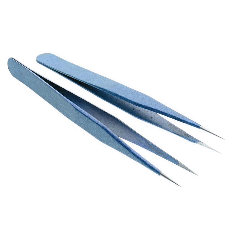 Customized Logo Stainless Steel Anti-Static Eyebrow Clip Professional High Quality Eyelashes Tweezers