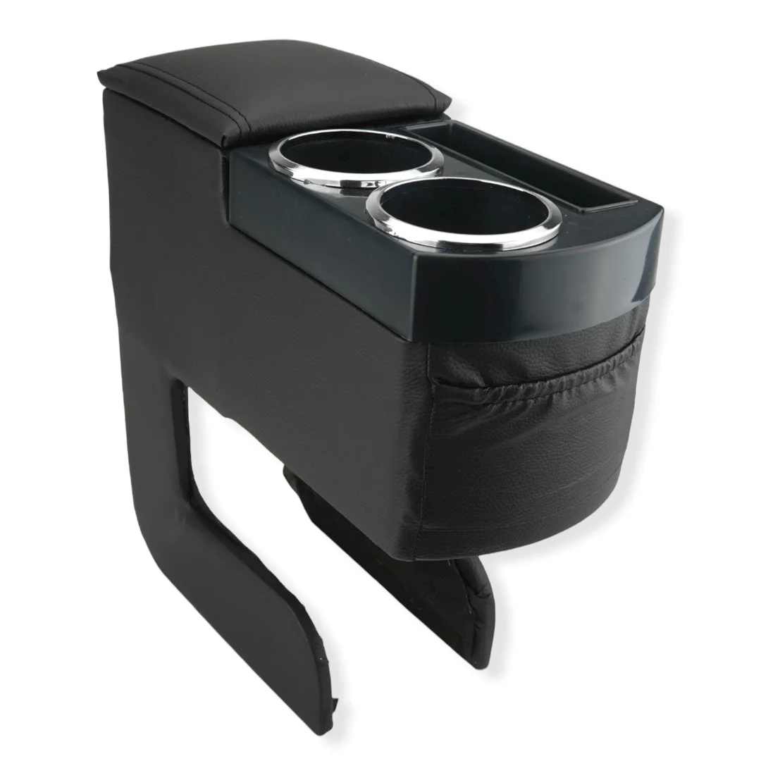 Center Console Armrest Storage Box Universal Two Holes  for Bottle