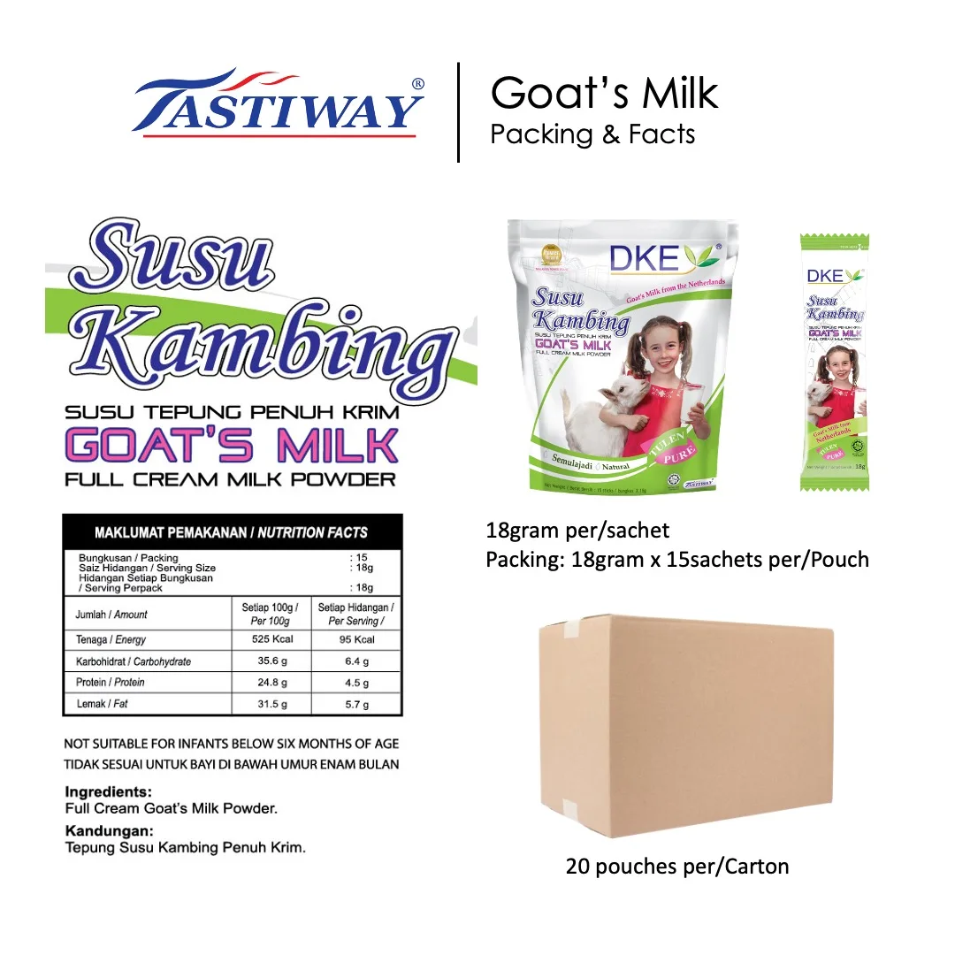 Premium Export Quality Best Selling Goat Milk With Dried Whole Fully Milk Powder 270g Weight Bag Packaging Sterilized Type