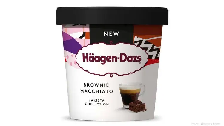 Haagen-Dazs мороженое кофе миндаль хрустящий-3-3 Fl. Унция.