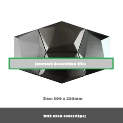 3d pentagonal stainless steel metal mosaic tile bathroom bar restaurant wall brick decorative tiles