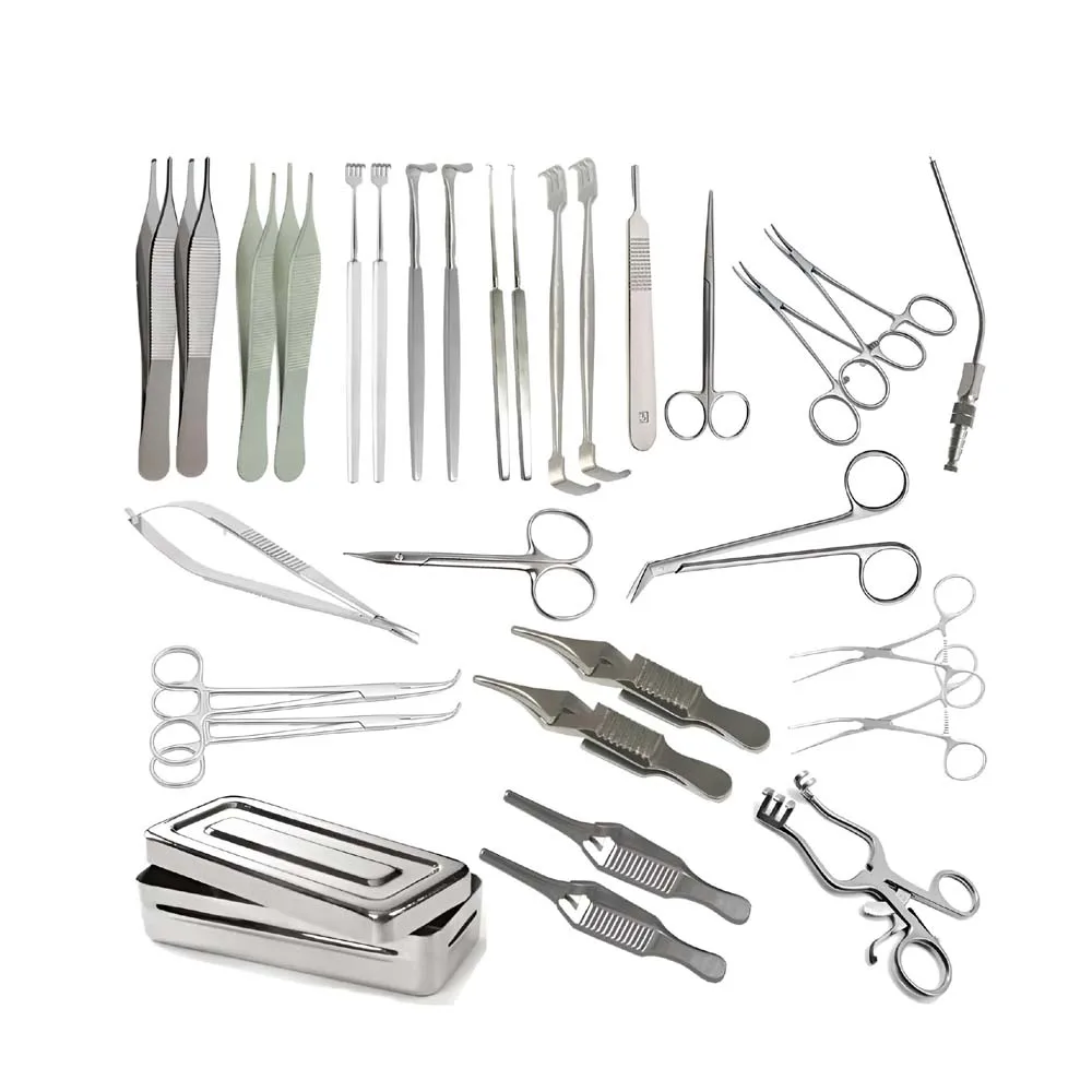 High Quality Stainless Steel AV Fistula Surgery Instruments Set, Arteriovenous Fistula Set of 30 PCS By KAHLU ORTHOPEDIC