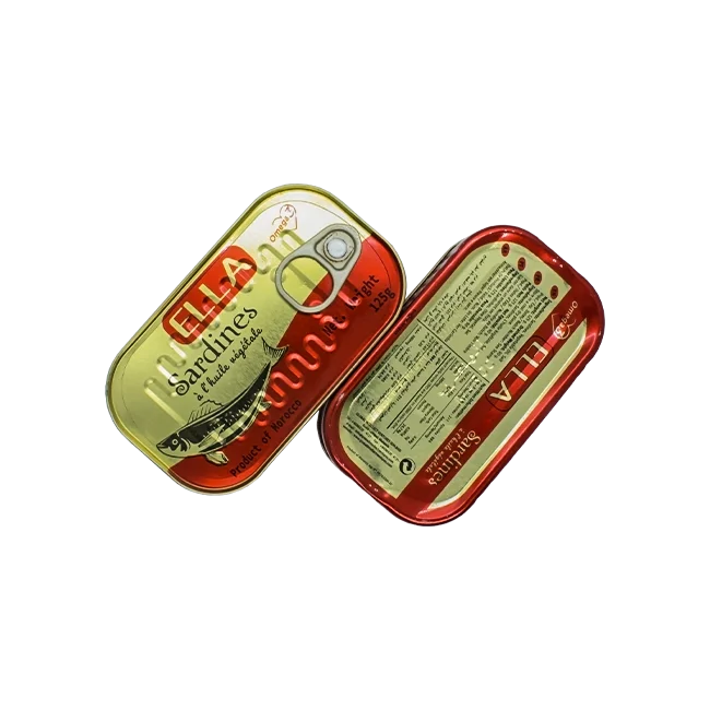Консервированные сардины ELLA лучшие из Марокко с растительным маслом жестяные весы 125 г Горячая Оптовая