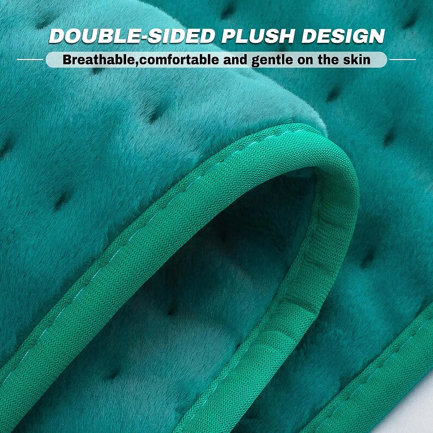 Customizable Green Crystal Soft Heating Pad Advanced Heating Elements Adjustable Temperature Versatile Use Provides Comfort