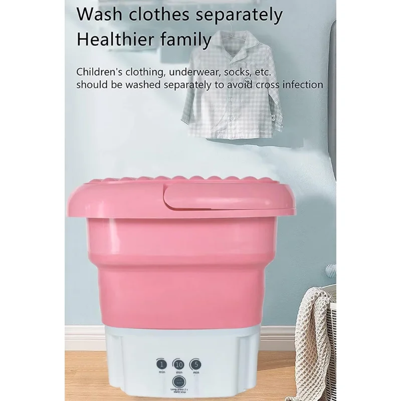 BIGSALE Portable Automatic Mini Electric Washer and Foldable Bucket Dryer UK Plug New Condition for Ultimate Convenience