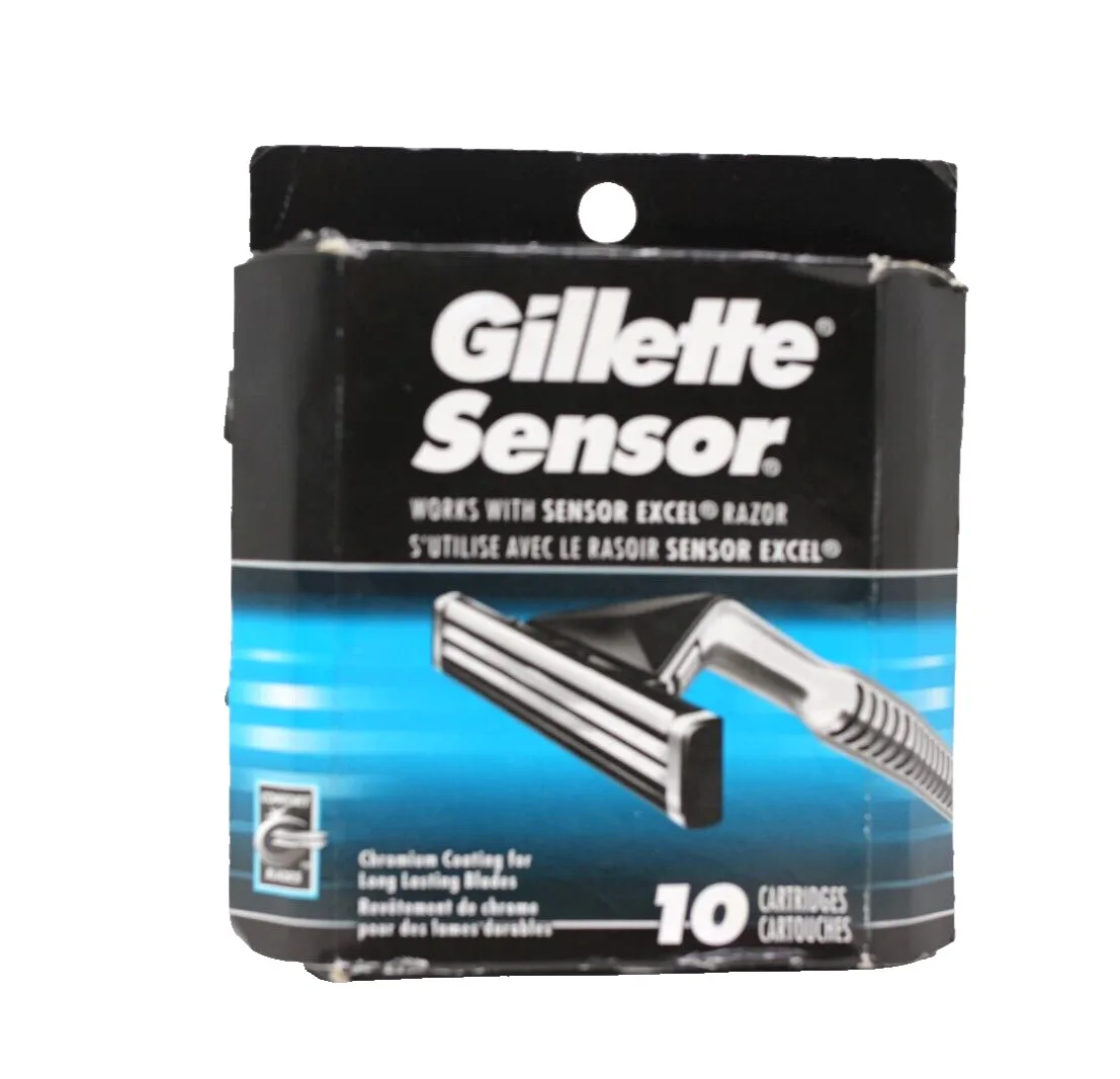 Gillette Sensor Excel Mens Razor Blade Refill Cartridges, 10 ct (Pack of 2)