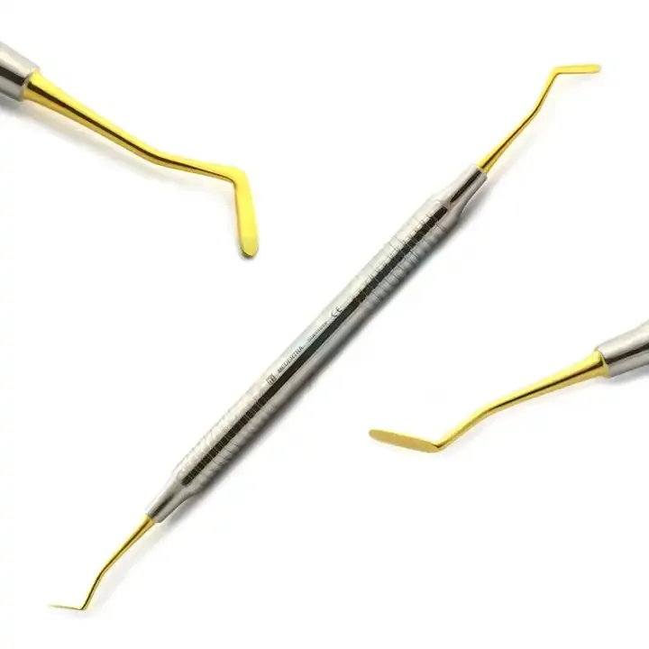 Dental Composite Placement Instruments Gold Tips Hand Carving Dentistry Kit