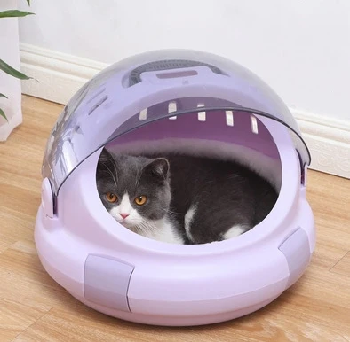 Pet Supplies Hot Sell Space capsule cat litter ball transparent pet supplies PVC cat house pets bag