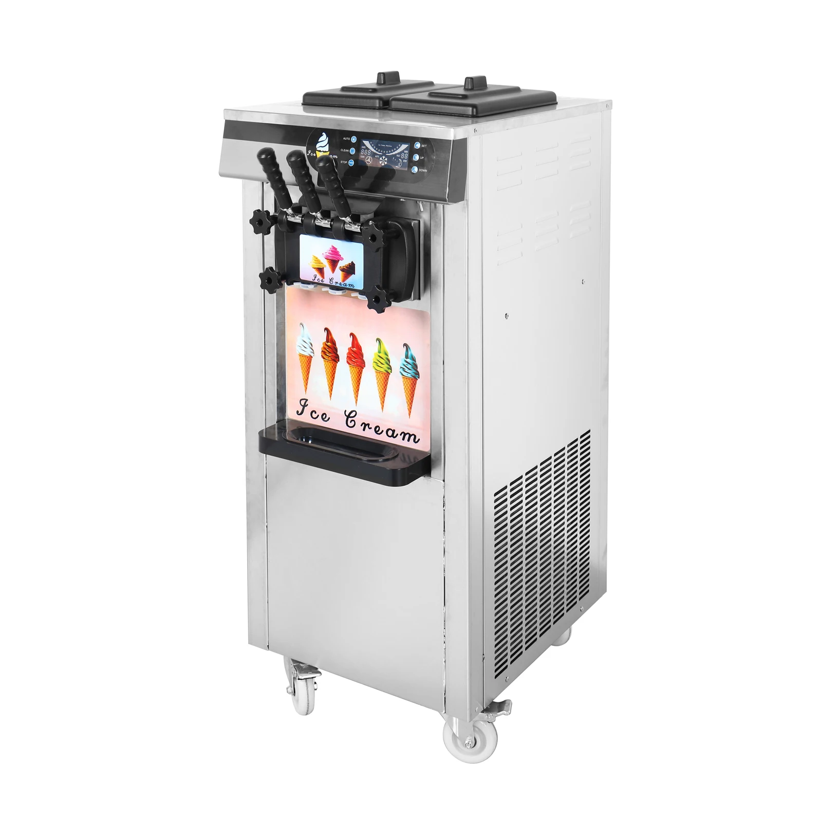 20L Tabletop Portable  Commercial Ice Cream Machine With Three Flavors For Commercial Usage
