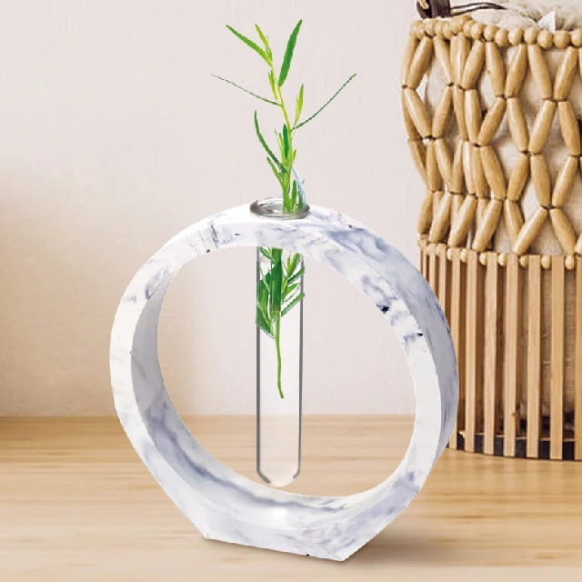 Modern smooth marble cement vase flower pot making kit