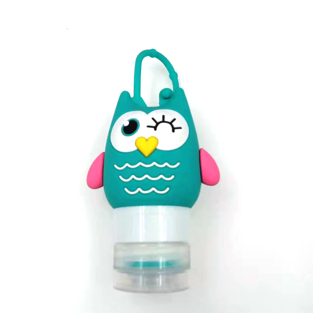 Metal anchor silicone Hand sanitizer pocket bac holder for 1 oz 29ml hand sanitizer anti bacterial hand wash gel