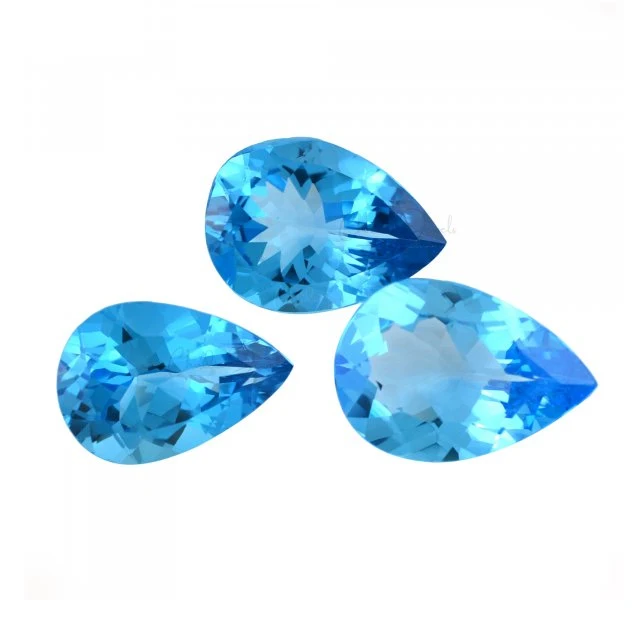 Натуральный смешанный камень лупа чистый 12 мм вырезанный натуральный свободный синий топаз драгоценный оптовая продажа
