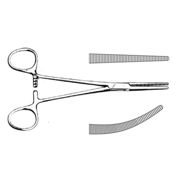 Hemostat Mosquito Forceps, Curved Straight Teeth Stainless Steel Micro Surgery Artery Forceps