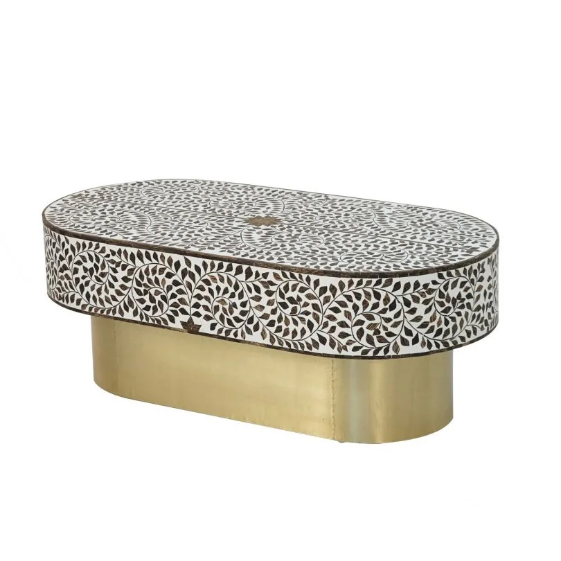 Luxury Home and Office Decorative Furniture Bone Inlay Tables Custom Round Shaped Tables for Sale from India