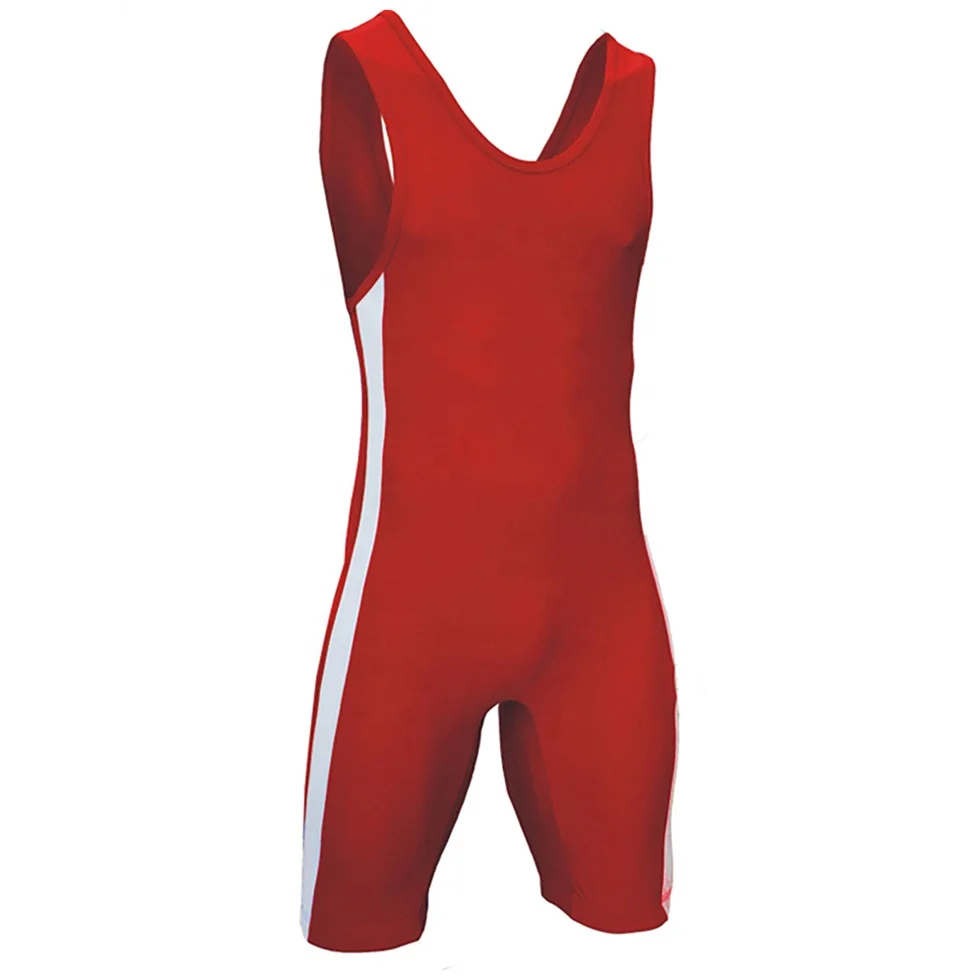 New Custom Design Apparel Wholesale Quality fabric Spandex / Polyester OEM workout singlet with side panel breathable wrestling