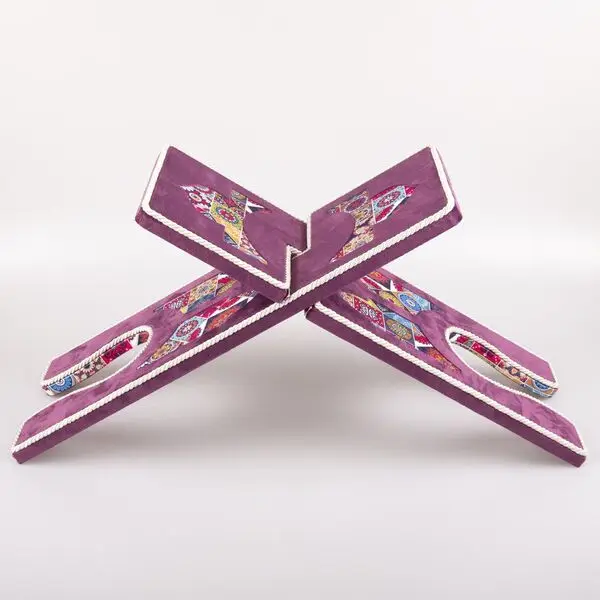 Islamic Special Design Velvet Veneer Wood Carving Home Quran Reading Stand Ramadan Stand Quran Gift Eid Gift