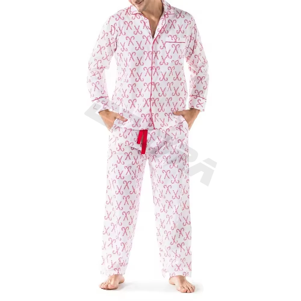 Длинная прочная Мужская одежда для сна на заказ удобный расклешенный спальный костюм с длинным рукавом Классический дышащий Пижамный по оптовой цене