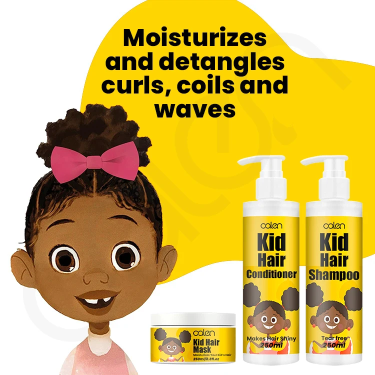 Oalen Private Label Natural Organic Care Kids Conditioner 250ML Curly Shampoo Hair Mask