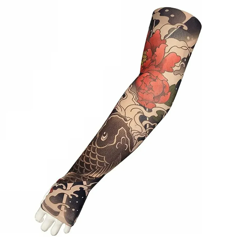 Top selling ice silk arm sleeve summer polyester sleeve arm sleeve uv plain for men women