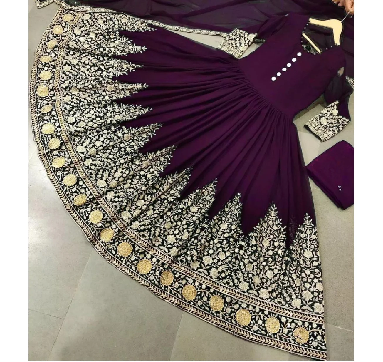 Georgette long gown  fashionable casual wear design very nice color combination with low price wholesale