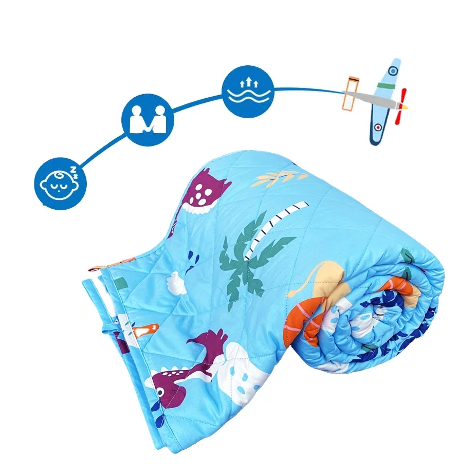 Factory price printed sensory kids Heavy blanket Toddler Boys Girls cotton weighted blanket autism