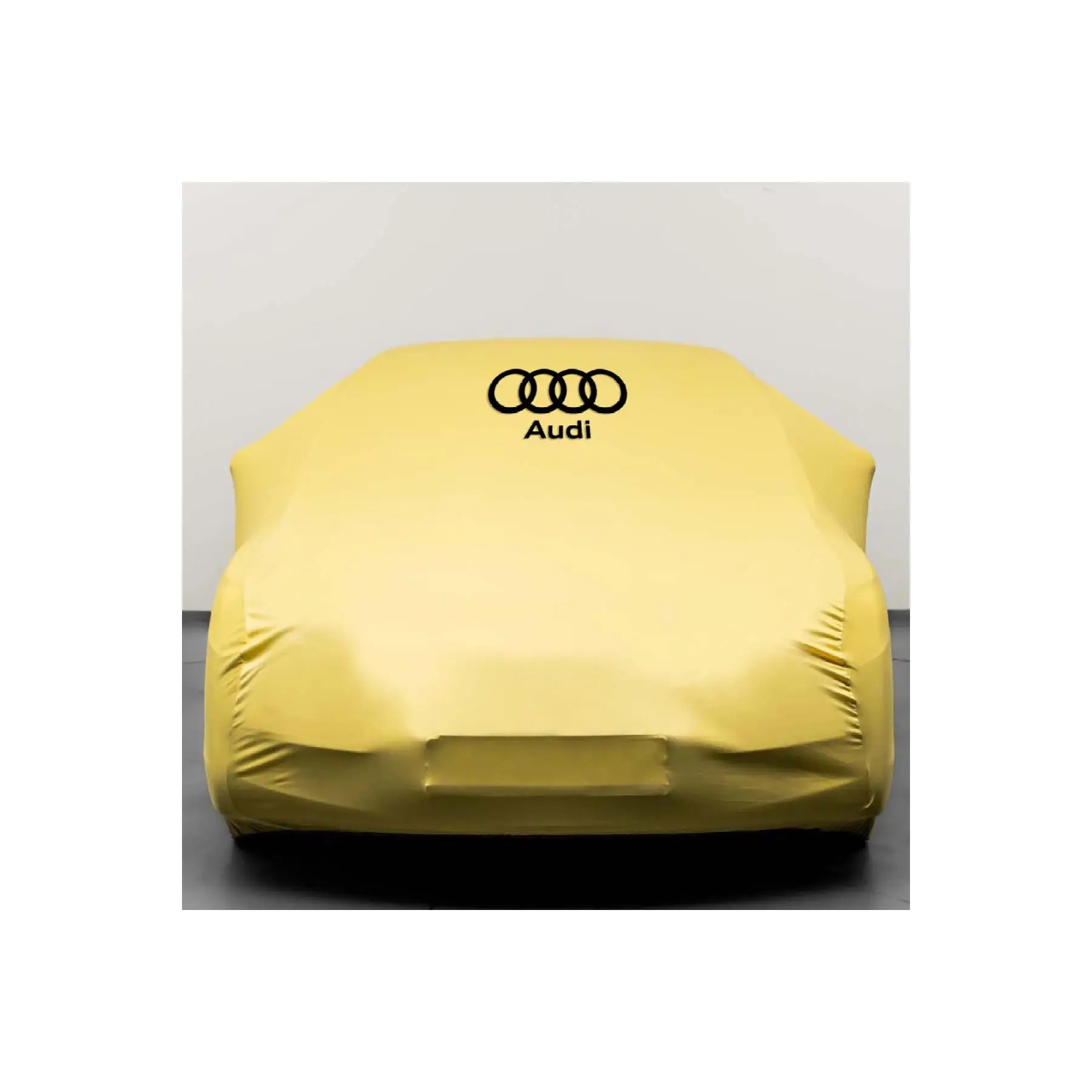 Audi A6 4f C6 седан (2004-2008) чесаный Хлопковый чехол для автомобиля с желтым логотипом автомобильной ткани