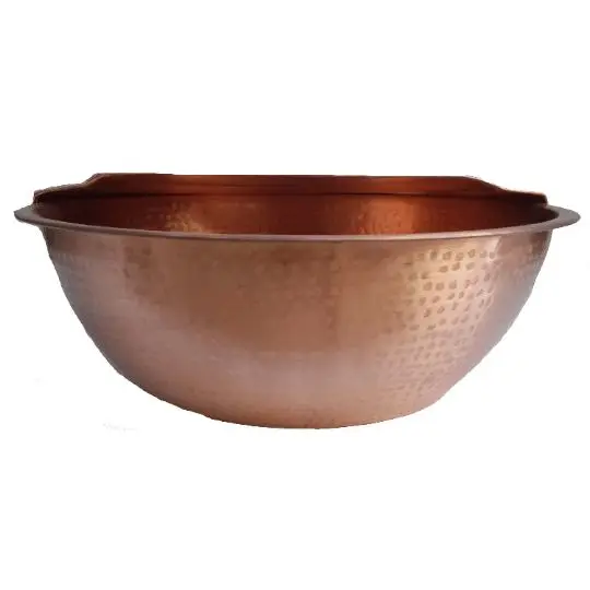 Wholesale Hot Selling Metal Spa Bowl Foot Soak Hammered Copper Bowl with Foot Rest