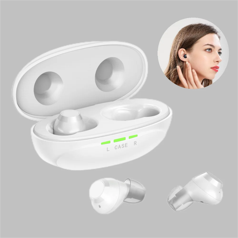 JINGHAO A61 2024 ITE Tap Button Pocket Rechargeable Digital Ear Hearing Aid Amplifier