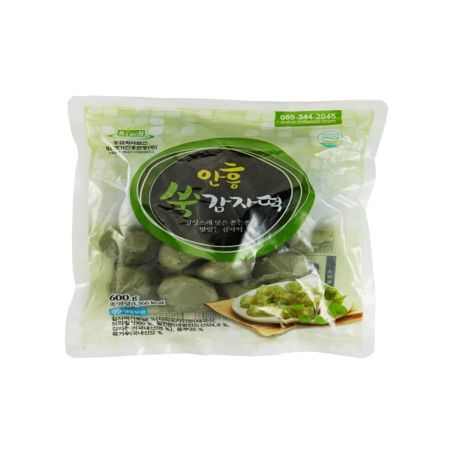 Made in Korea Anheung Anheung Mugwort Potato Cake 600g without any synthetic pigment, artificial flavoring or synthetic goods