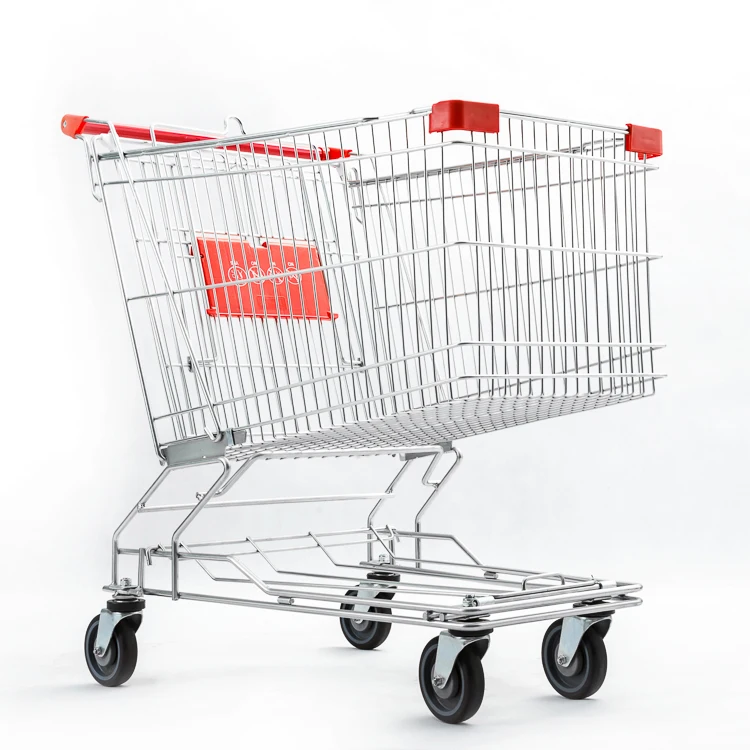 Market shopping basket trolley with wheels factory sales customizable