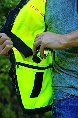 Our Premium Black Series Lime Black Colored Safety Vest Private Label Workwear Uniform with Good Quality Designed Help You Stand