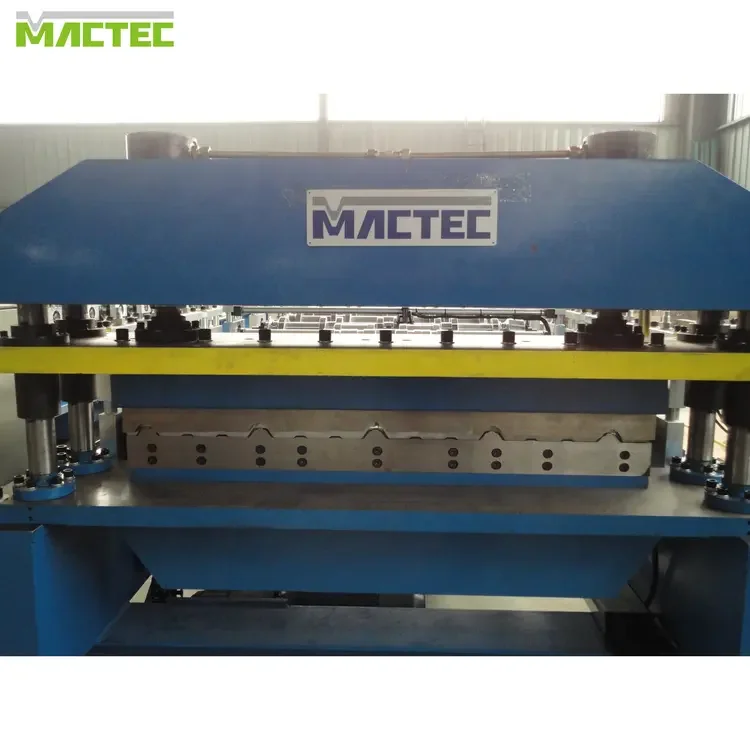 Fast Speed Glazed Colored Aluminum Zinc Color Steel Trapezoidal Sheet Coil Roof Tile Roll Forming Machine
