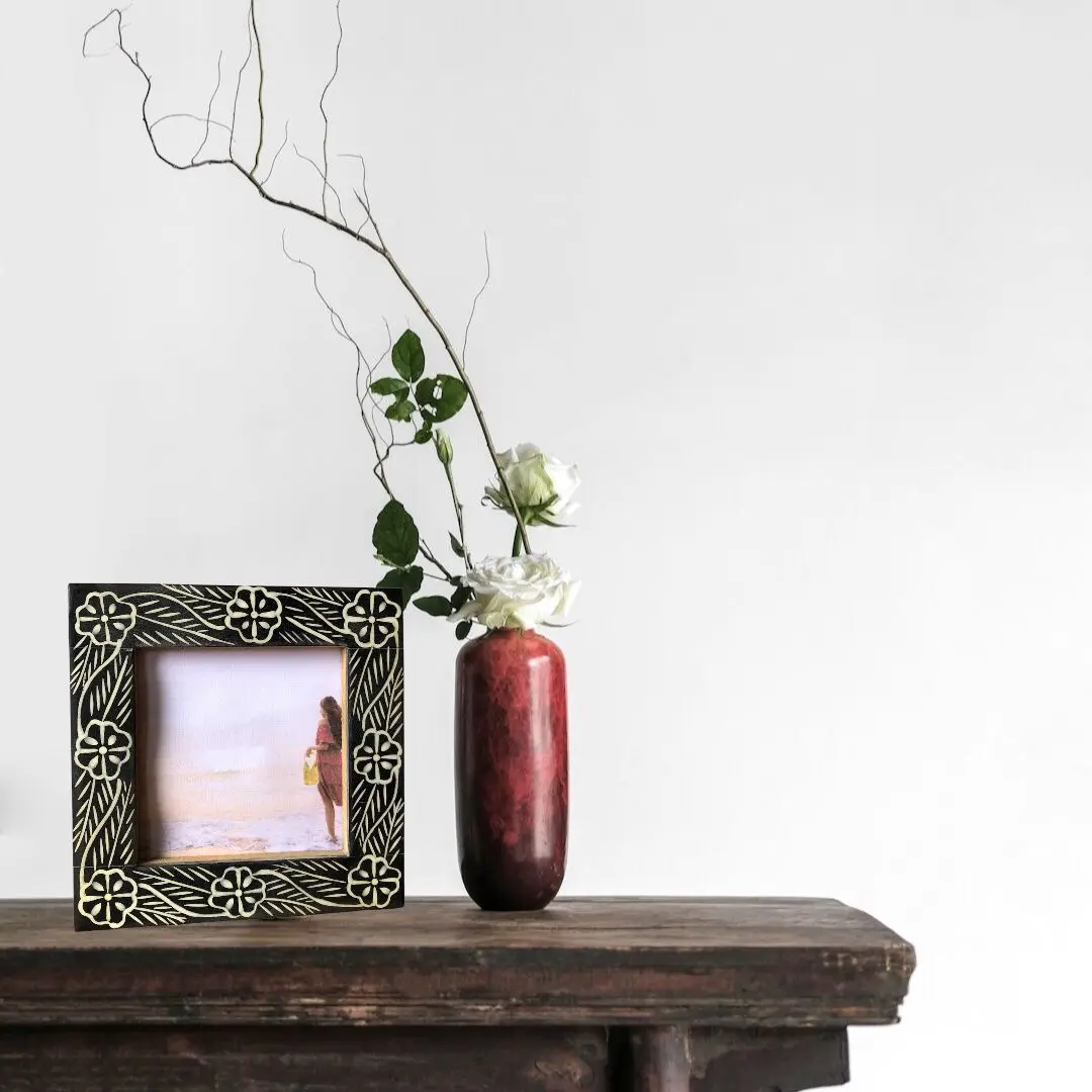Handcrafted Wooden Picture Frame Elegant & Durable Vintage Style Wooden Photo Frame Beautifully Crafted for Your Photos