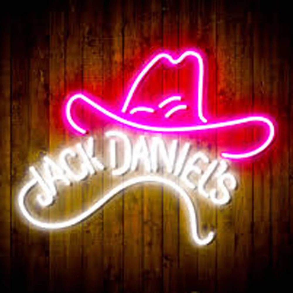 Тематическая светодиодная неоновая вывеска Jack Daniels-гибкие неоновые огни для декора бара-создают аутентичную атмосферу с неоновым дизайном на заказ