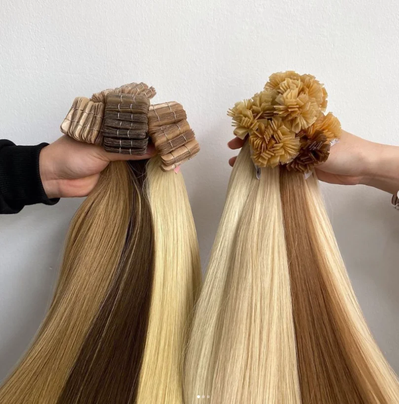 Wholesale Top Quality Tape in Raw Hair 100human 24 26 28 Inches 12A Blond Virgin Plus Human Hair Tape In Extensions