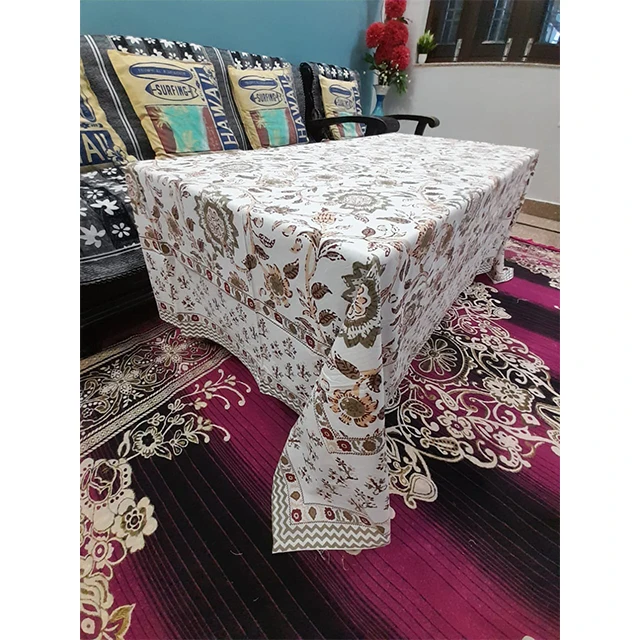 Indian Block Print Cotton Tablecloth, Floral Table Cloth for Dinning Table beautiful printed Dinner Table Decor Factory Price