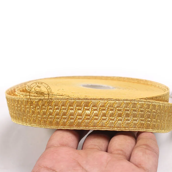 Traditional Bias and Stand Lace Tape for Midshipman Dress Uniforms Golden Braided Lace in Custom Style for Ceremonial Uniforms
