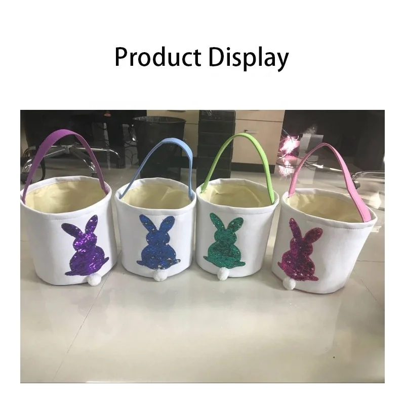 Easter 2022 For New Canvas Bag DIY Lilly Rabbit Ears Decoration Gift Bunny Bag Easter Bucket Of Easter Basket