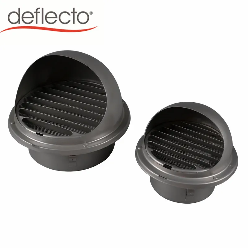 4/5/6Inch Stainless Steel Dome Metal Grey Vent Hood For Exterior Wall Exhaust Ventilation