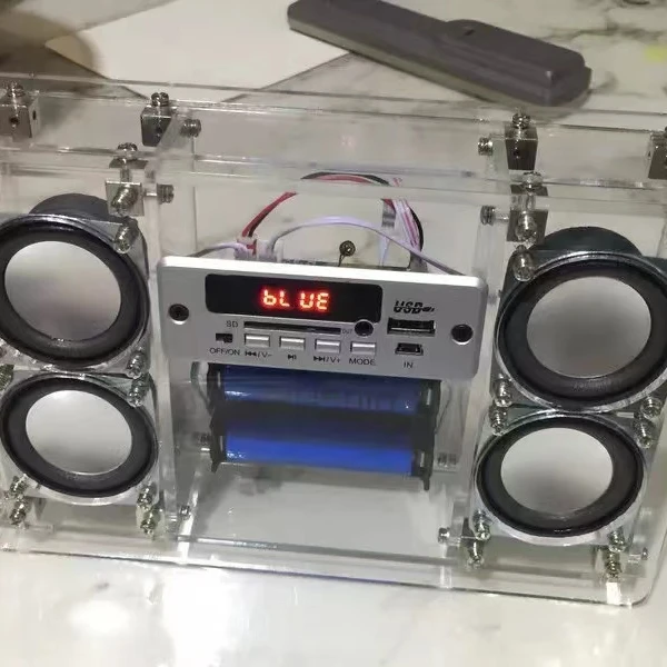 Bluet00th Acrylic 2 inch pc desktop portable Active usb mini music SD audio speaker sound boxes Built-in 3W Amp with Ape decoder